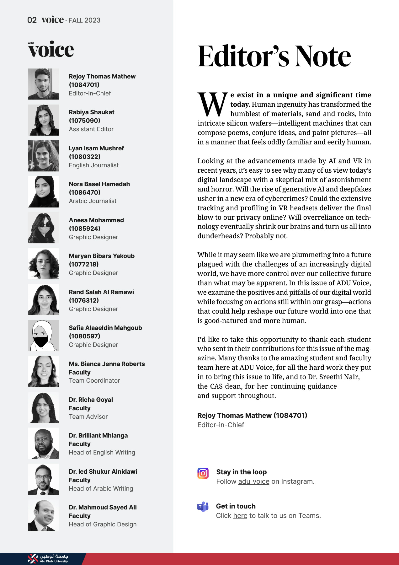 ADU Voice Volume 3 Issue 2