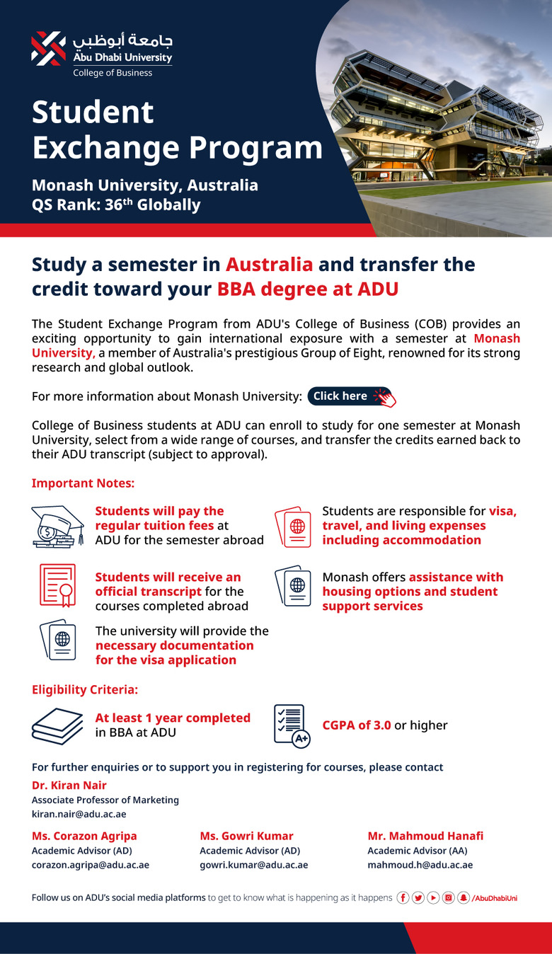 Study Abroad Program - Monash University