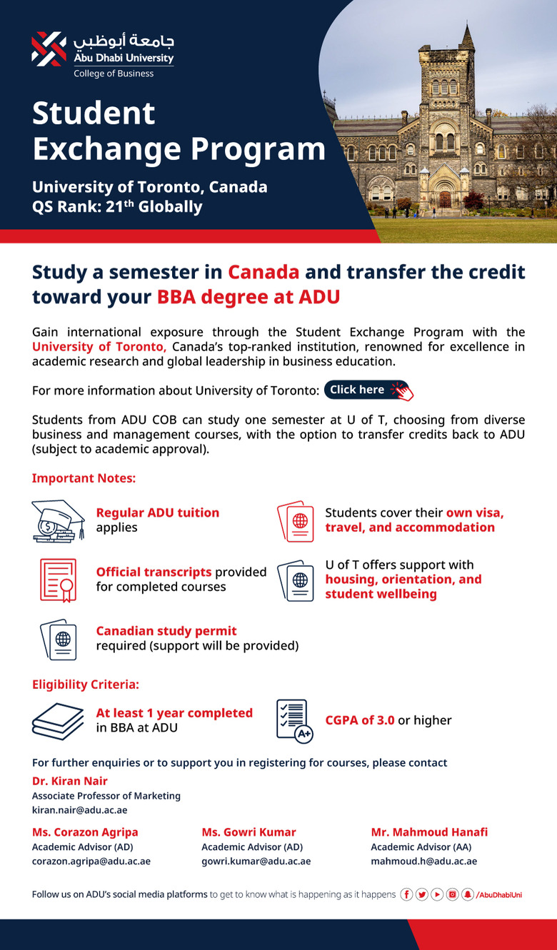 Study Abroad Program - University of Toronto