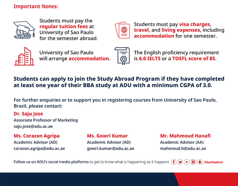 Study Abroad Program - University of Sao Paulo