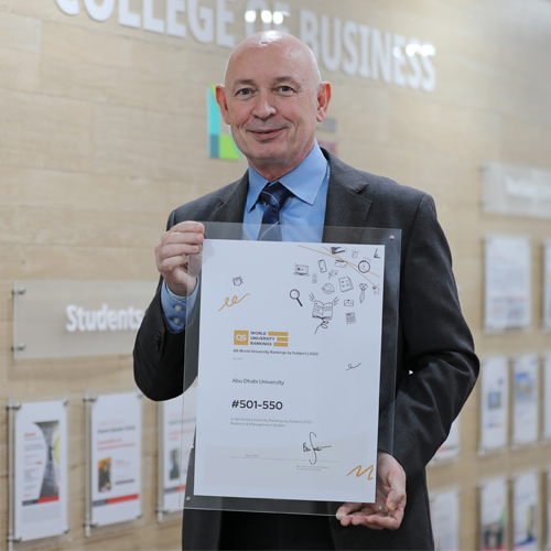 Professor Barry O'Mahony, Dean of ADU’s College of Business 500x500