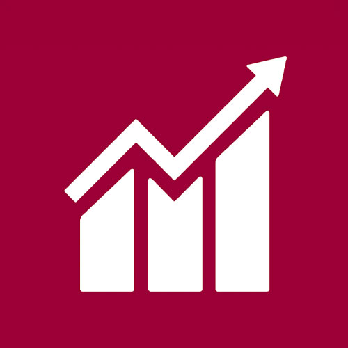SDG 8 icon – Decent Work and Economic Growth symbol.